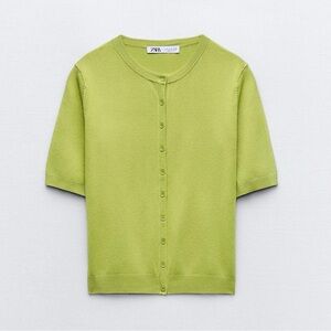 Knit Cardigan With Short Sleeves Like New 98%